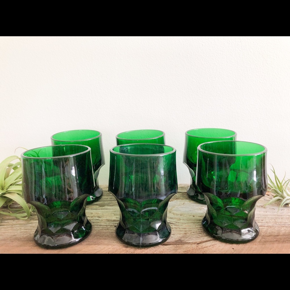 VINTAGE GEORGIAN ANCHOR HOCKING TUMBLERS- SET OF 6
